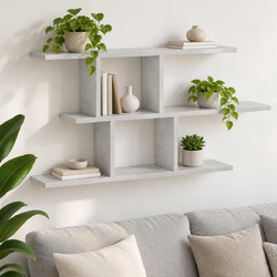 Ράφι Τοίχου Γκρι Σκυροδέματος 100 x 17 x 45,5 εκ. 8015115