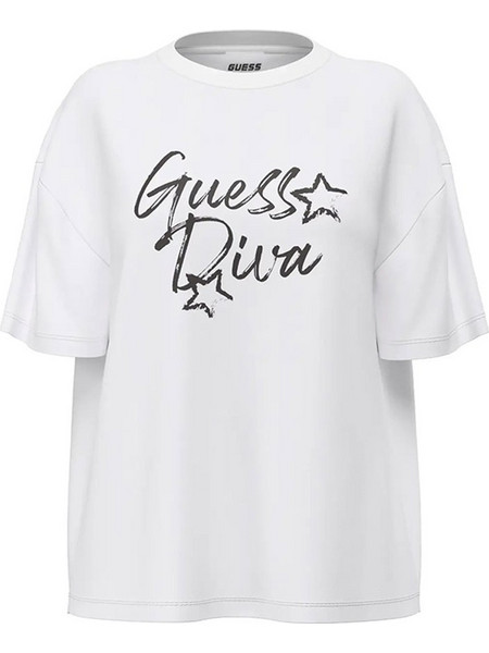 GUESS LUNA CN SS T-SHIRT ΜΠΛΟΥΖΑ ΓΥΝΑΙΚΕΙΟ V6YI07K4688-G011 White