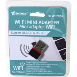 Vakoss Usb Wlan (Wi-Fi) Network Adapter 2.4GHz - (TC-WF206K)