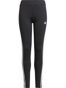 ADIDAS GIRLS DESIGNED TO MOVE 3-STRIPES TIGHT BLACK/WHITE
