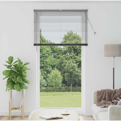 vidaXL Βενετσιάνικη Σκίαση Σκούρο Γκρι 220 x 115 εκ 25 χιλ. Αλουμίνιο