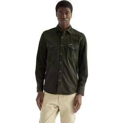 Wrangler Western Shirt Ανδρικό Πουκάμισο Κοτλέ Κυπαρισσί