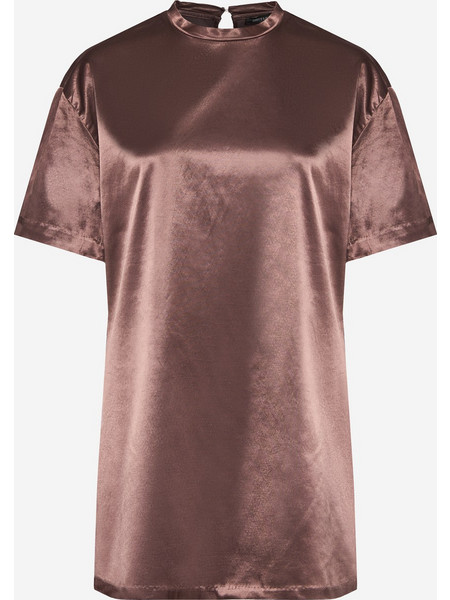 Dirty Laundry cocoa σατινέ T-shirt φόρεμα