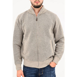 Lexton AW26 Ανδρική Ζακέτα Πλεκτή με Κουκούλα και Φερμουάρ Εκρού 19.38.SINIL