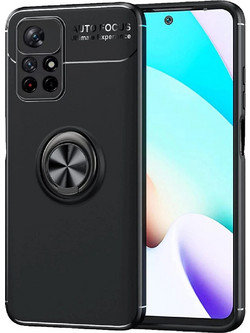 Ancus AutoFocus Shock Proof Ring Holder Back Cover Black ( Xiaomi Redmi Note 11T 5G / Note 11s 5G / Poco M4 Pro 5G)