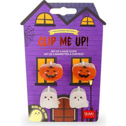 Σετ των 4 Mini Hair Clips Clip Me Up! Halloween Edition - Ghost & Bat