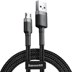 Καλώδιο Baseus Cafule Micro USB 2.4A 1m Black/Gray (CAMKLF-BG1)