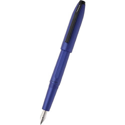 Cross Prism Πένα Deep Sea Blue Resin with Polished Chrome Stainless Steel