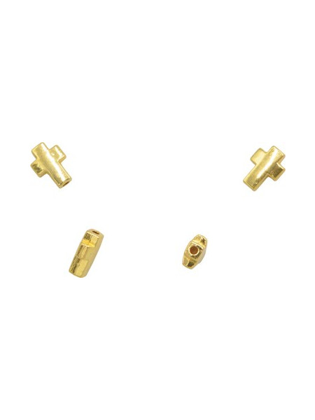 ΜΕΤΑΛΛΙΚΟΣ ΣΤΑΥΡΟΣ ΔΙΑΜΠΕΡΕΣ 0.7cm x 1cm 0518086 - ΧΡΥΣΟ