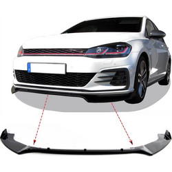 Μπροστινό Spoiler Για VW Golf VII (7) 12-18 GTI Έκδοση Glossy Black 3 Τεμάχια