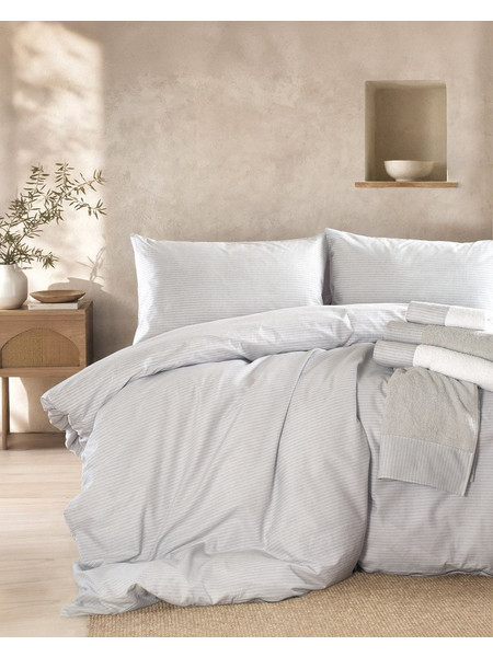 Μαξιλαροθήκες Σετ Nova Sand Grey Cotton Rythmos (50x70) 2Τεμ