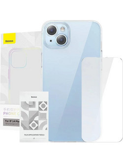 Baseus Crystal Series Θήκη με Προστατευτικό Οθόνης Transparent (iPhone 14 Plus)