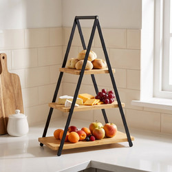 ΕΤΑΖΈΡΕΣ & ΟΡΝΤΕΒΙΈΡΕΣ FOOD STAND EH 3 TIERS BAMBOO 784610100