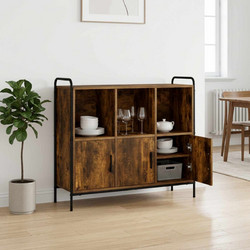 vidaXL Πλαϊνό γραφείο Καπνισμένο Ξύλο Δρυός 97 x 33 x 81 εκ