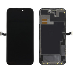 TW INCELL LCD για iPhone 14 Pro Max, camera-sensor ring, earmesh, μαύρη