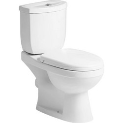 Gersa Hygiene Eco 65x37 P-Trap - Λεκάνη Χαμηλής Πίεσης Πισωστόμια με Καζανάκι & Κάλυμμα