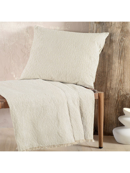 Ριχτάρι Gozzi Ecru Ρυθμός Πολυθρόνα 160x180cm Βαμβάκι-Chenille