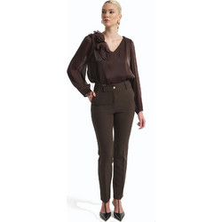 Fibes Fashion Ψηλόμεσο Γυναικείο Παντελόνι 04-8151N