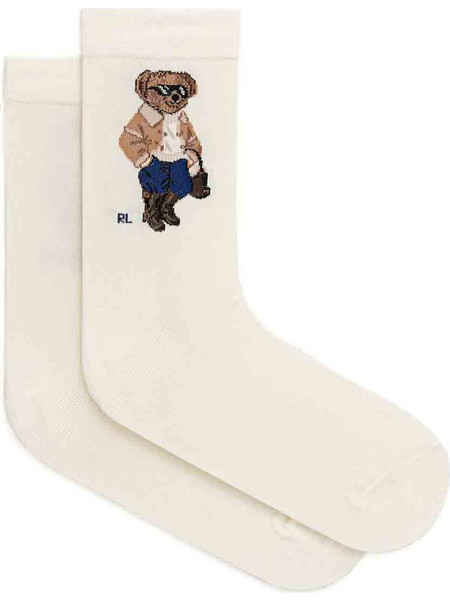 Polo Ralph Lauren Bci Cotton-Wint Br-Crw Ανδρικές Κάλτσες Λευκές 455P18203001