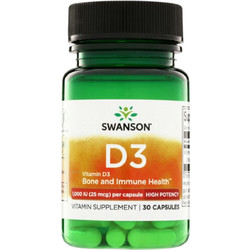 Swanson D3 1000iu 30 Κάψουλες