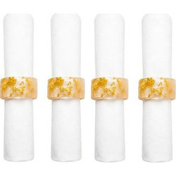Δαχτυλίδια Για Πετσέτες Glitter Resin Σετ 4 Τεμαχίων (5.5x5.5x3 cm)