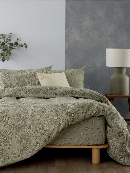 Palamaiki Σετ Παπλωματοθήκη Υπέρδιπλη Fashion Life 230x250 FL6318 Πράσινο