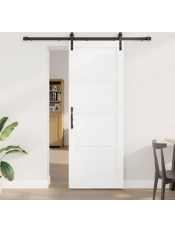 vidaXL Πόρτα Εσωτερική Συρόμενη Ξύλινη Λευκή 78x211cm 3449885