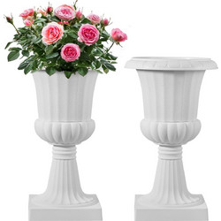 VEVOR Πλαστικές Γλάστρες σε Σχήμα Υδρίας, 25 x 42 cm, Σετ 2 Τεμαχίων Λευκές Κλασικές Γλάστρες για Βεράντα, Εσωτερικό & Εξωτερικό Βάζο για Γάμο, Πάρτι, Εκδήλωση, Σπίτι, Σκηνή, Κήπο, Μπαλκόνι, Διακόσμησ