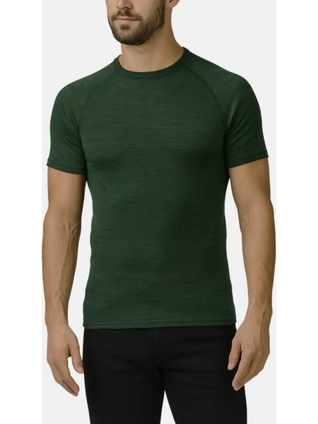 THERMOWAVE MEN T-SHIRT MERINO WARM - FOREST GREEN