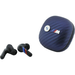 BMW Stripes Carbon Metal Logo Tws Ακουστικά Bluetooth Earbud Blue