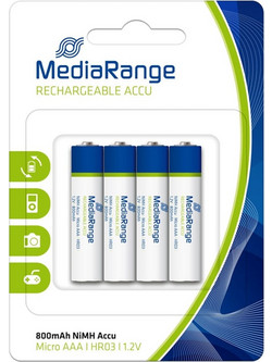 MediaRange Rechargeable Accu AAA 800mAh 4τμχ