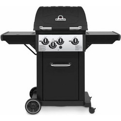 Broil King Gem 340 Grey Ψησταριά Υγραερίου με 3 Εστίες και Πλαϊνό Μάτι 8.8kW Επιφάνειας 55x34cm