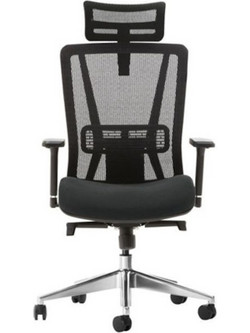 Nec Comfort 01 Plus Καρέκλα Γραφείου με Προσκέφαλο Στήριξη Μέσης και Ανάκλιση Μαύρη 017568