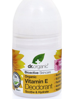 Dr. Organic Vitamin E Φυσικό Γυναικείο Αποσμητικό Roll On Χωρίς Αλουμίνιο 50ml