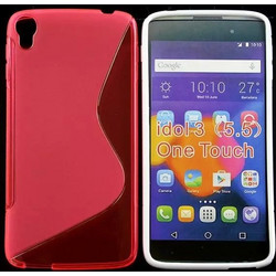 Θήκη TPU GEl S-Line για Alcatel One Touch Idol 3 (5.5) Κόκκινο (OEM)