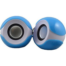 Powertech PT-3 Ηχεία Υπολογιστή 2.0 5W Blue White