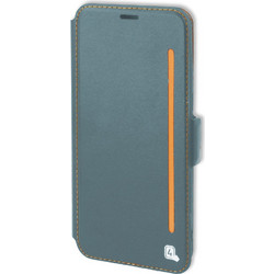4smarts Flip Case TWO-TONE+ for Apple iPhone X / XS Blue Grey-Orange