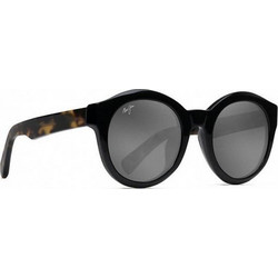 Maui Jim GS738-02B Γυναικεία Γυαλιά Ηλίου Στρογγυλά Κοκάλινα Μαύρα με Γκρι Degradee Φακό
