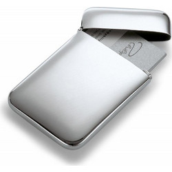 CUSHION business card case stainless steel, mirror-polished 10 (l) cm (142003) ΔΘΟ.241