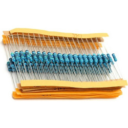 600Pcs Metal Film Resistor Assortment Kit 1/4w 1% - 10 Ohm-1M Ohm