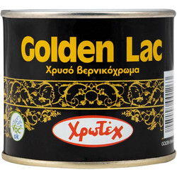 Χρωτέχ Golden Lac Βερνικόχρωμα Διαλύτου Μετάλλου Χρυσό Gloss 0.25lt