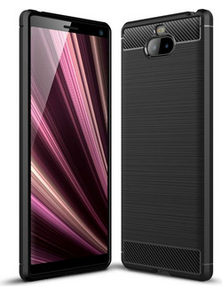 Θήκη TECH PROTECT CARBON για SONY XPERIA 10 PLUS - ΜΑΥΡΟ