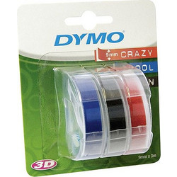 DYMO Ετικέτες 9mm x 3M White on RED/BLUE/BLACK S0847750