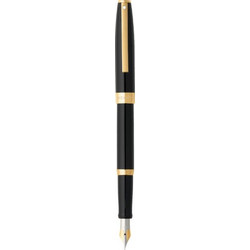 ΠΕΝΑ SHEAFFER SAGARIS FOUNTAIN PEN GLOSS BLACK GOLD TRIM MEDIUM POINT 9471-0