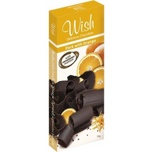 Wish Delicious Chocolate Dark with Orange Σοκολάτα Υγείας με Πορτοκάλι χωρίς Προσθήκη Ζάχαρης, 75g