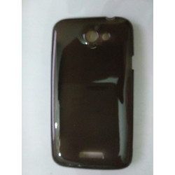 Θήκη TPU Gel για HTC One X / S720e Διάφανο-Σκοτεινό_Γκρι (OEM)