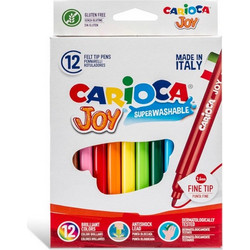 Carioca Joy Superwashable Μαρκαδόροι Ζωγραφικής Σετ 12 Χρώματα