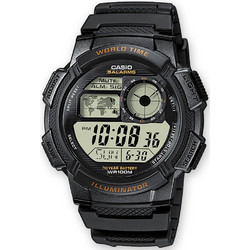 Casio Standard Ψηφιακό Ανδρικό Ρολόι Χρονογράφος με Μαύρο Καουτσούκ Λουράκι AE-1000W-1AVEF
