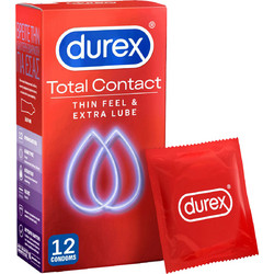 Durex Total Contact Προφυλακτικά Λεπτά με Λιπαντικό 12τμχ