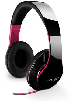 Fantec SHP-250AJ Ενσύρματα Ακουστικά On Ear Μαύρα Ροζ